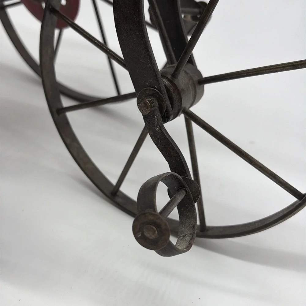 20th Century velocipede tricycle 17x15in Wood & Cast Iron Horse Children's  Toy